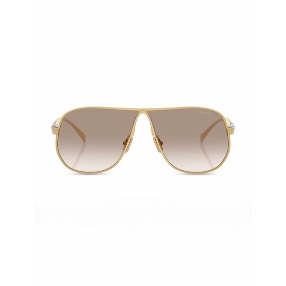 NEW!!! Miu Miu MUA56S 5AK90L Gold Metal Frame Brown Gradient Pilot Sunglasses main image 5